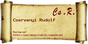 Cservenyi Rudolf névjegykártya